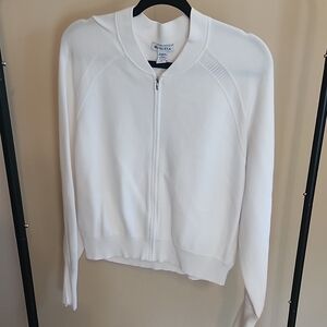 Athleta | Elegant Ivory Bomber Jacket Sweater